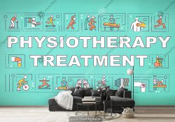 کاغذ دیواری سه بعدی فیزیوتراپی