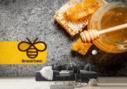پوستر سه بعدی عسل فروشی طرح موم عسل