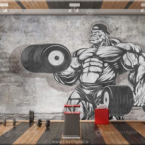 کاغذ دیواری سه بعدی باشگاه بدنسازی