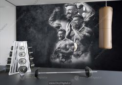 کاغذ دیواری سه بعدی برای باشگاه بدنسازی