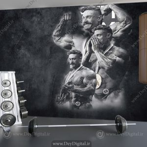 کاغذ دیواری سه بعدی برای باشگاه بدنسازی