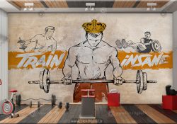 پوستر دیواری سه بعدی برای باشگاه فیتنس