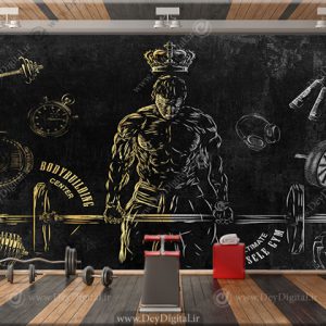 کاغذ دیواری سه بعدی برای باشگاه فیتنس
