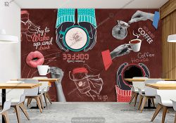 پوستر دیواری سه بعدی برای کافی شاپ