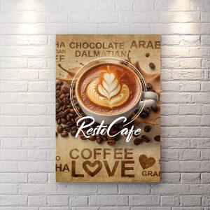 تخته شاسی طرح قهوه برای کایف شاپ