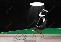 کاغذ دیواری سه بعدی ساده برای باشگاه بیلیارد طرح وکتوری