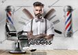 پوستر سه بعدی آرایشگه مردانه طرح مرد آرایشگر
