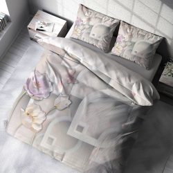 ست روتختی دونفره طرح گلهای سه بعدی