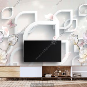 پوستر دیواری سه بعدی پشت تی وی