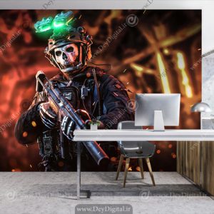 پوستر سه بعدی خفن گیمینگ طرح کالاف