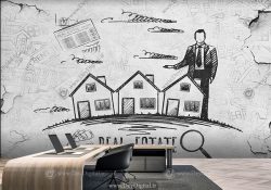 کاغذ دیواری سه بعدی برای مشاور املاک