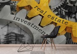 پوستر دیواری برای مشاور املاک طرح لاکچری