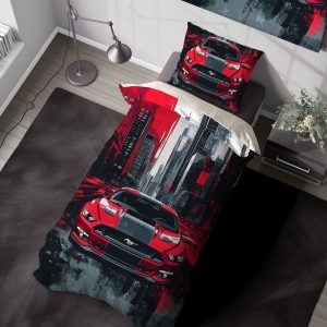 ست روتختی طرح ماشین اسپرت مشکی قرمز