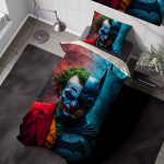 ست روتختی طرح بتمن و جوکر با زمینه قرمز و آبی