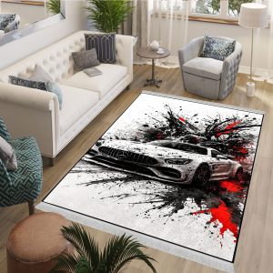 فرشینه طرح فانتزی مرسدس بنز AMG GT سفید