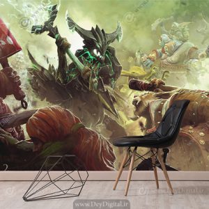 پوستر دیواری طرح هیروی Pudge و Outworld Destroyer در بازی دوتادو