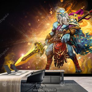 کاغذ دیواری سه بعدی طرح Phantom Lancer هیروی قدرتمند دوتادو