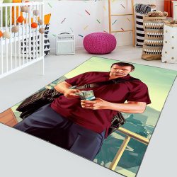 فرشینه طرح مایکل از بازی جی تی ای با زمینه روشن