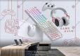 پوستر چاپی طرح کیبورد آر جی بی گیمینگ