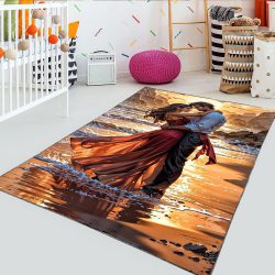 فرشینه اتاق خواب طرح عاشقانه