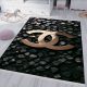 فرش سه بعدی گوچی با زمینه سنگی تیره