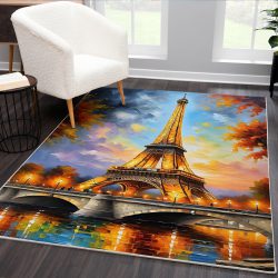 فرش چاپی طرح غروب پاریس