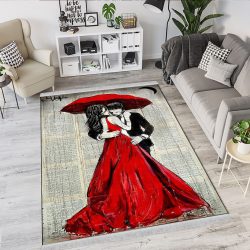 فرشینه اتاق خواب طرح عاشقانه