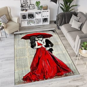 فرشینه اتاق خواب طرح عاشقانه