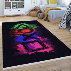 فرشینه اتاق گیمینگ طرح نئونی