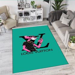 فرش چاپی طرح پلنگ صورتی