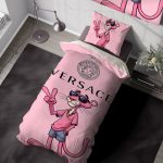 روتختی فانتزی طرح پلنگ صورتی با لوگوی ورساچه