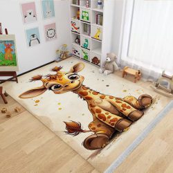 فرشینه طرح زرافه برای اتاق کودک