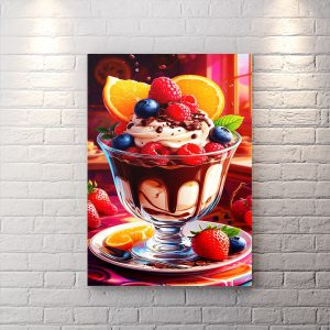 تابلو شاسی سه بعدی طرح بستنی میوه ای