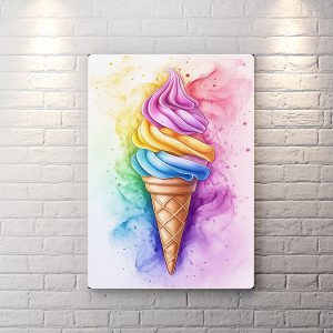 تابلو شاسی بستنی رنگین کمانی