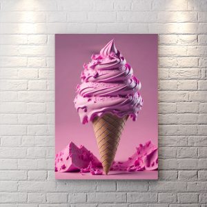 تابلو دکوراتیو طرح بستنی قیفی