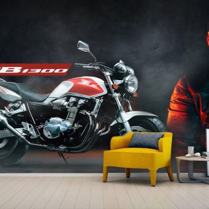 پوستر دیواری سه بعدی طرح موتور سنگین
