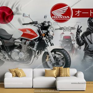 پوستر سه بعدی طرح موتور سیکلت