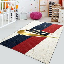فرشینه طرح کلاسیک و لاکچری برند نایک با زمینه روشن