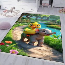 فرشینه اتاق کودک طرح بچه فیل