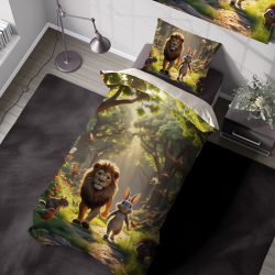 ست روتختی کودک طرح شیر در جنگل