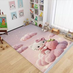 فرشینه طرح کیتی صورتی