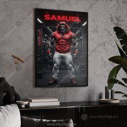تابلو دکوراتیو طرح ورزشکار با لباس قرمز