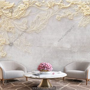 پوستر دیواری طرح سه بعدی ساده با زمینه روشن