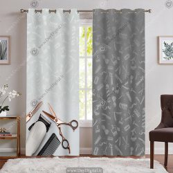 پرده چاپی طرح آرایشگاه مردانه