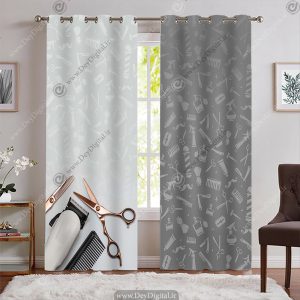 پرده چاپی طرح آرایشگاه مردانه