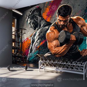پوستر سه بعدی طرح بدنسازی برای باشگاه مردانه