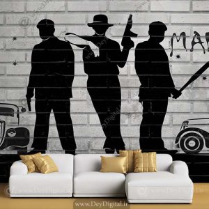 کاغذ دیواری سه بعدی برای اتاق مافیا