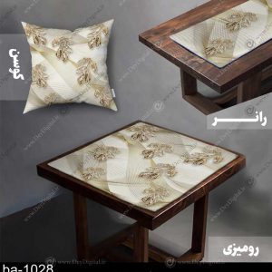 رومیزی و رانر سه بعدی طلایی کد ba-1028