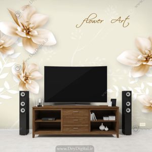 پوستر دیواری پشت تلویزیون کرمی ba-2258