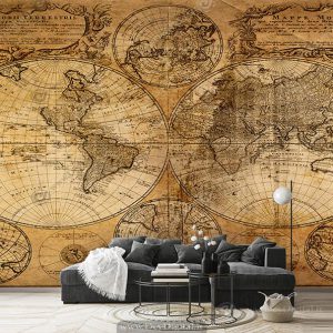 پوستر دیواری لاکچری طرح نقشه ارزان